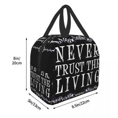 Goth Halloween Witch Quote Insulated Lunch Tote Bag