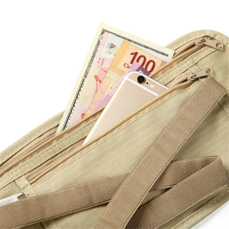 Invisible Travel Waist Packs Waist Pouch For Passport Money Belt Bag