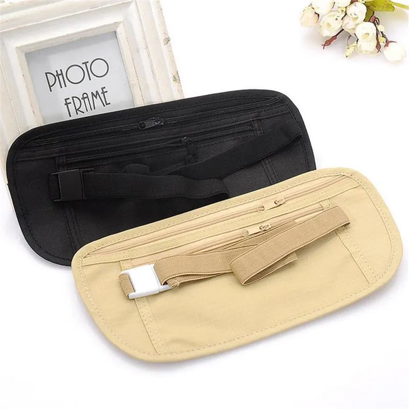 Invisible Travel Waist Packs Waist Pouch For Passport Money Belt Bag