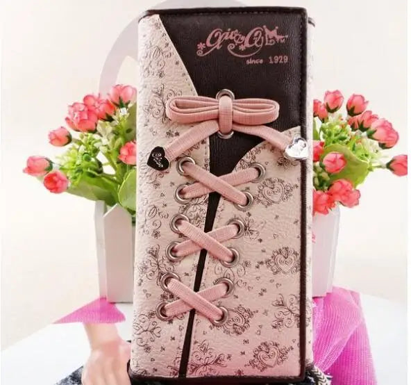 Women Wallets Locking Buckle Purses Messenger Bags A035
