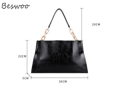 Soft Leather Shoulder Bags for Women Large Capacity Female Bag