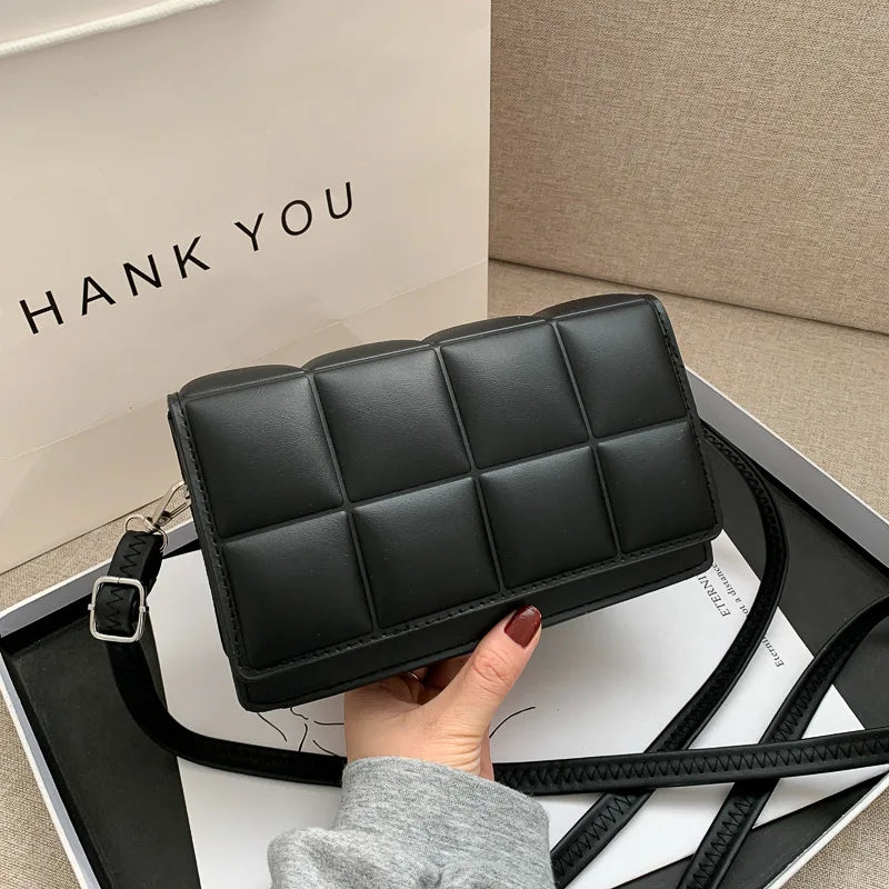 Spring Wild Shoulder Bag Plaid Bag Women Ladies Messenger Small Square Bag