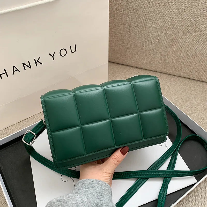 Spring Wild Shoulder Bag Plaid Bag Women Ladies Messenger Small Square Bag