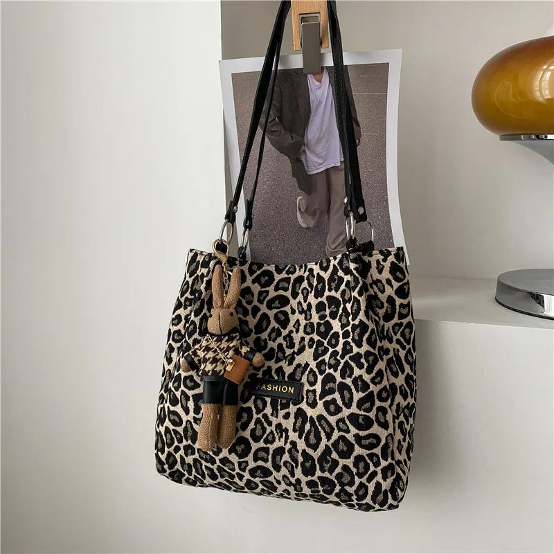 Leopard Shoulder Bag Women Handbags Small OL Style Bolso