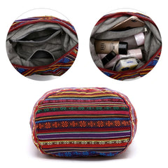 Women Ethnic Hippie Bucket Bag Fringe Large Tote Travel Bag