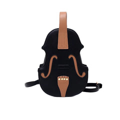 Vintage Violin Shoulder Crossbody Bag for Women Pu Leather Bag