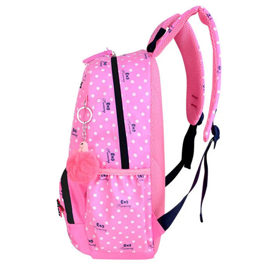3pcs/set Printing School Bags Backpacks for Children Girls Student