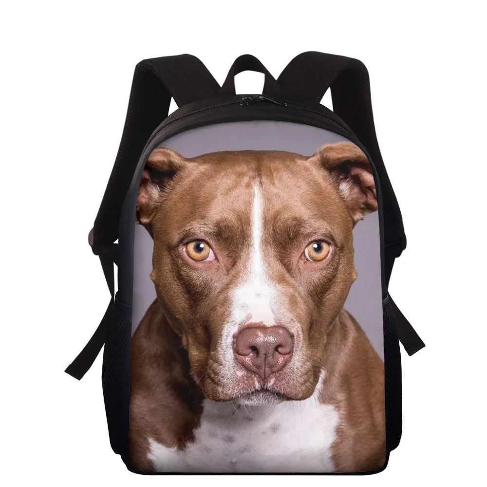 Large Dog Print School Backpack 15 Inch Bag Customize Mochila Escolar