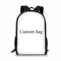 Large Dog Print School Backpack 15 Inch Bag Customize Mochila Escolar