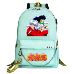 Inuyasha USB Kids School Book Bag Backpack Canvas Travel Laptop Pack