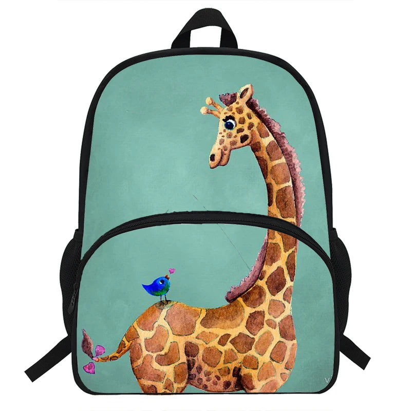 Arrival Orthopedic Children Backpack Giraffe Print Schoolbag Shoulder Bags