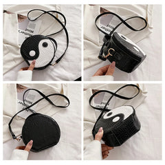 Circular Shoulder Bag Women Crossbody Messenger Handbag Phone Purse