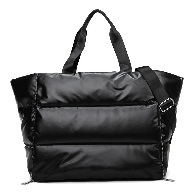 Winter Large Capacity Shoulder Bag Waterproof Nylon Handbag Totes