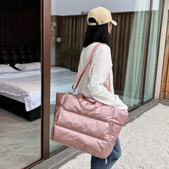 Winter Large Capacity Shoulder Bag Waterproof Nylon Handbag Totes