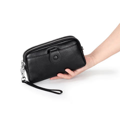 Arrivals Small Handbag Cowhide Double-layer Clutch
