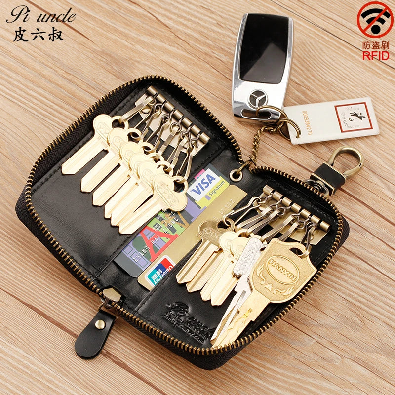 Cowhide Leather Key Holders Vintage Style Key Chains
