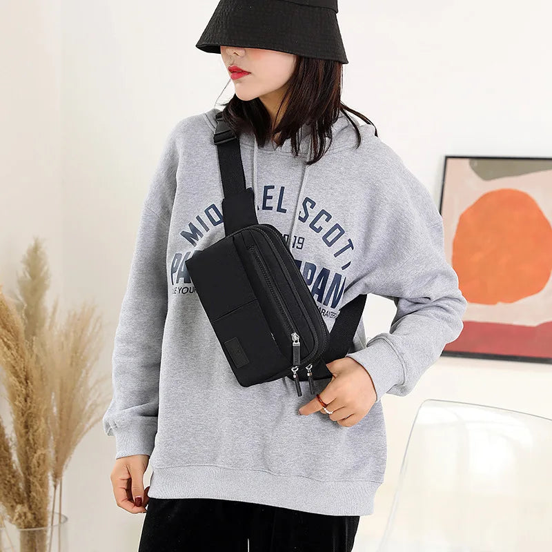 Women Nylon Crossbody Shoulder Bags Waist Packs Hip Chest Bags