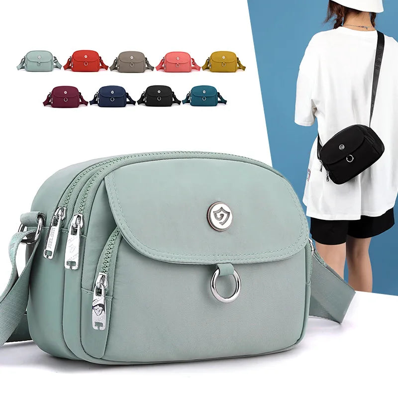 Nylon Crossbody Shoulder Bag for Women Large Capacity