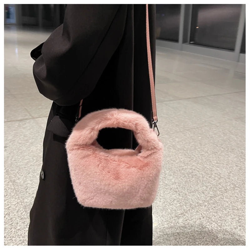 Sweet Womens Plush One Shoulder Handbag