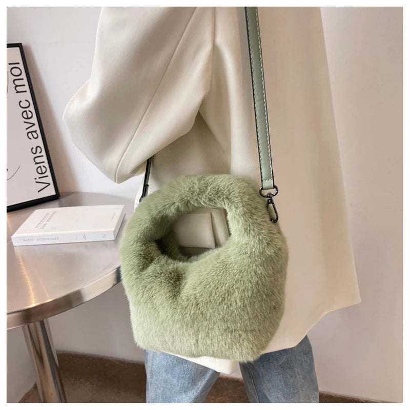Sweet Womens Plush One Shoulder Handbag