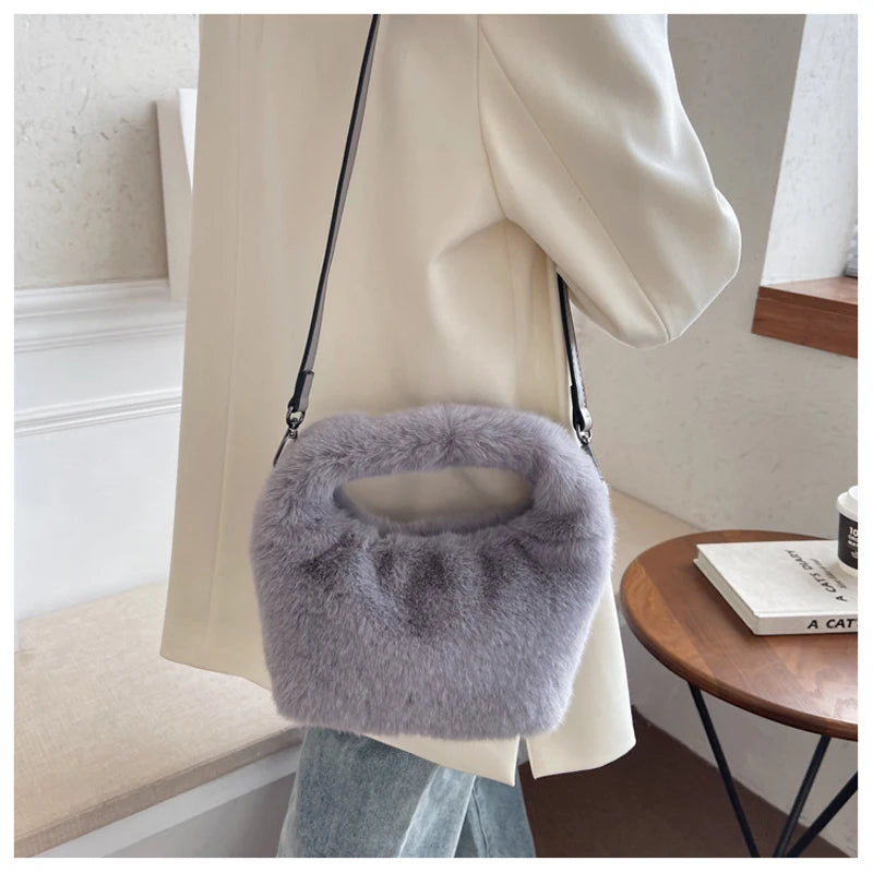 Sweet Womens Plush One Shoulder Handbag