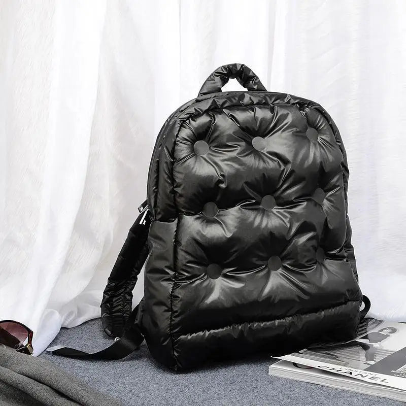 Autumn Winter Women Backpack Casual Quilted Shoulder Bag
