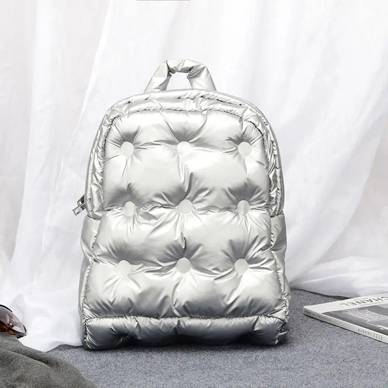 Autumn Winter Women Backpack Casual Quilted Shoulder Bag