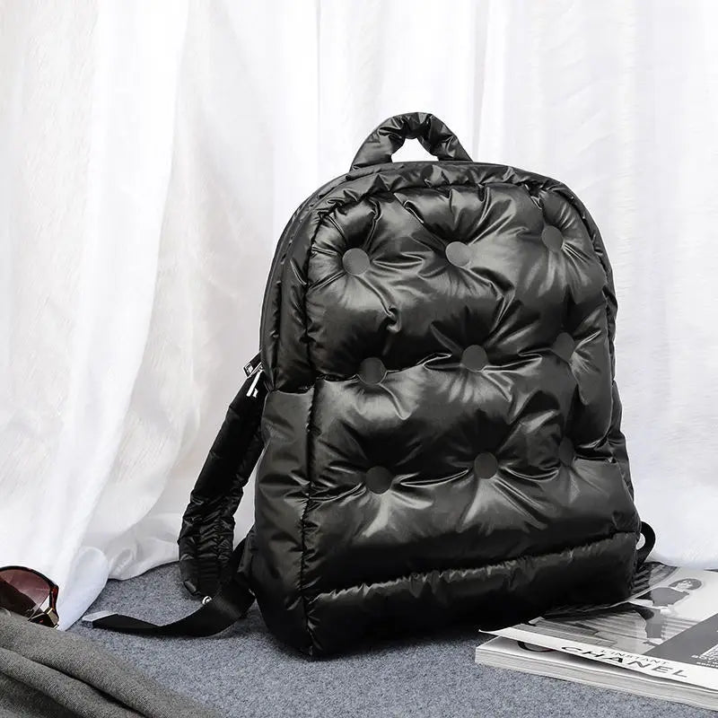 Autumn Winter Women Backpack Casual Quilted Shoulder Bag