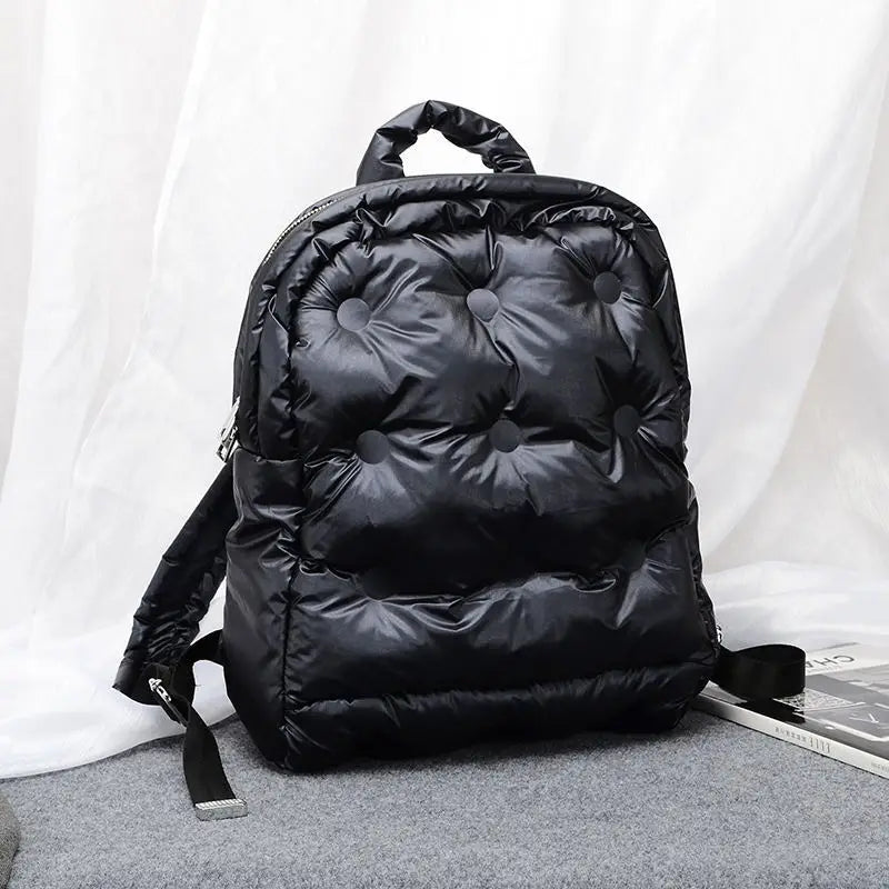 Autumn Winter Women Backpack Casual Quilted Shoulder Bag