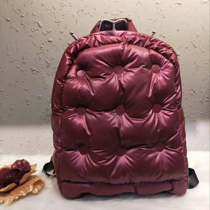 Autumn Winter Women Backpack Casual Quilted Shoulder Bag
