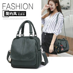 Female School Bag with Bear Pendant for Teenage Girls