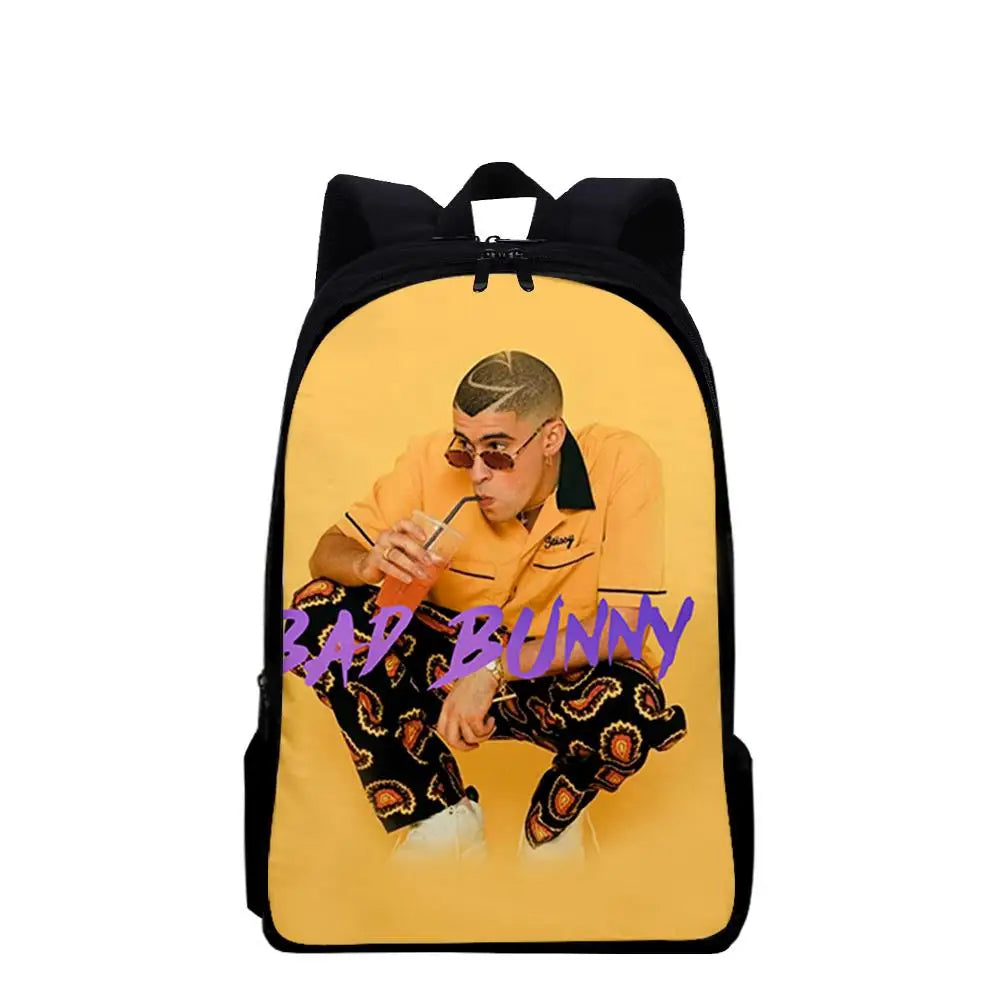 Bad Bunny Backpack Cartoon Anime Waterproof Laptop Backpack