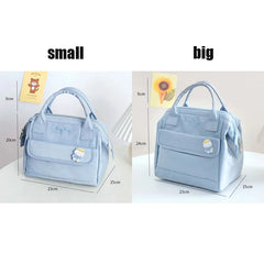 Badge Pin Lunch Bag Women Large Waterproof Storage Bags Lunch Box Thermal
