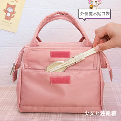 Badge Pin Lunch Bag Women Large Waterproof Storage Bags Lunch Box Thermal