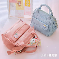 Badge Pin Lunch Bag Women Large Waterproof Storage Bags Lunch Box Thermal