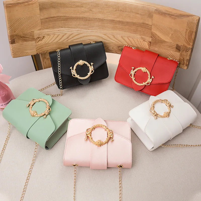 Lock Pendant Chain Small Square Casual Messenger Mini Shoulder Bag