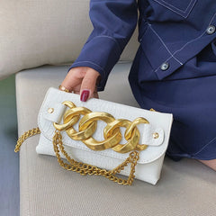 Women Waist Bag Chain Fanny Pack Crossbody Chest Bags Belt Bag
