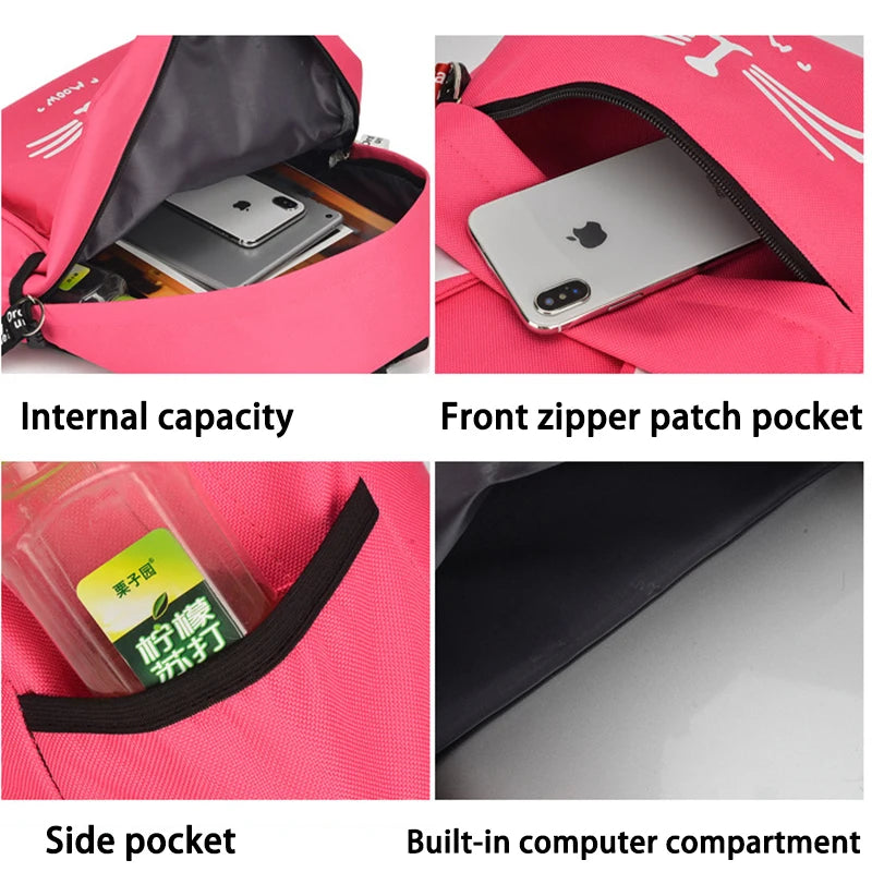 Cat Ears Girls Backpack Kids School Bag Boys Mochila Escolar Cartable Enfant