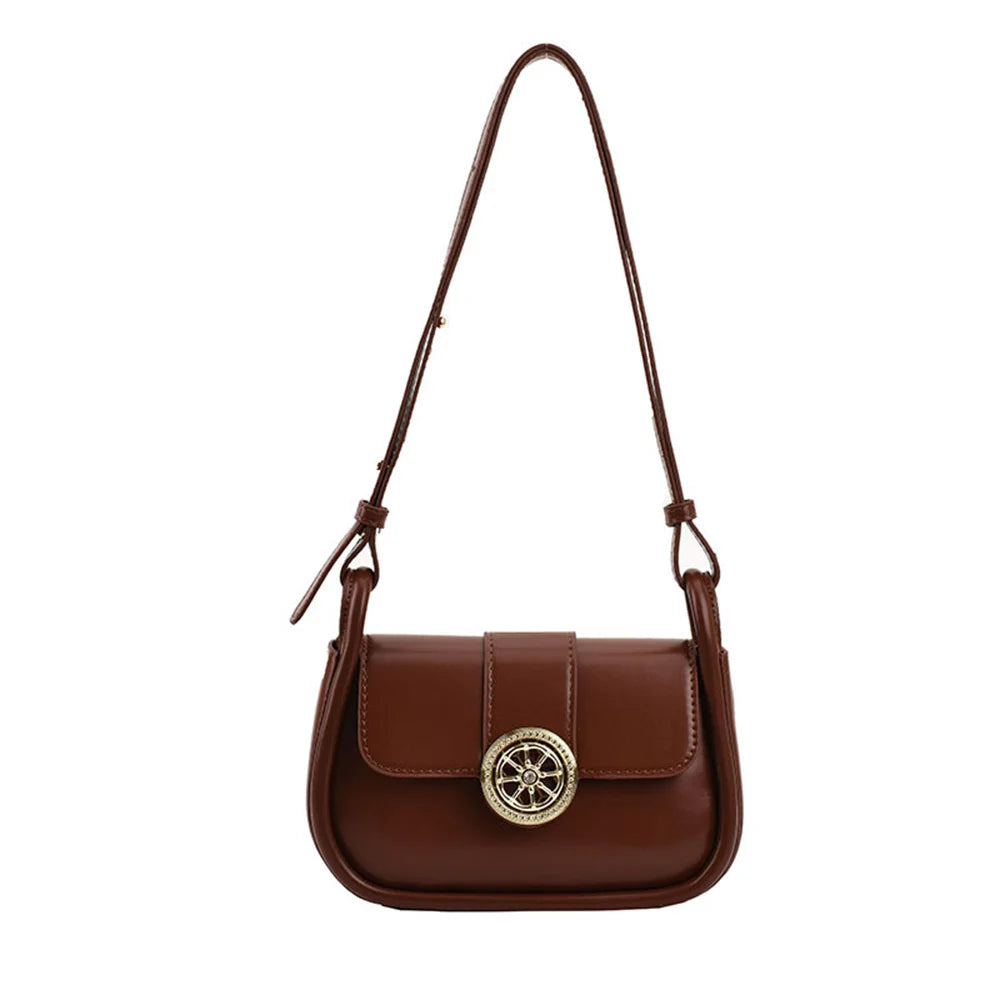 Female Crossbody Leather Bag Underarm Satchels
