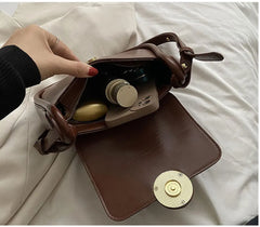 Female Crossbody Leather Bag Underarm Satchels