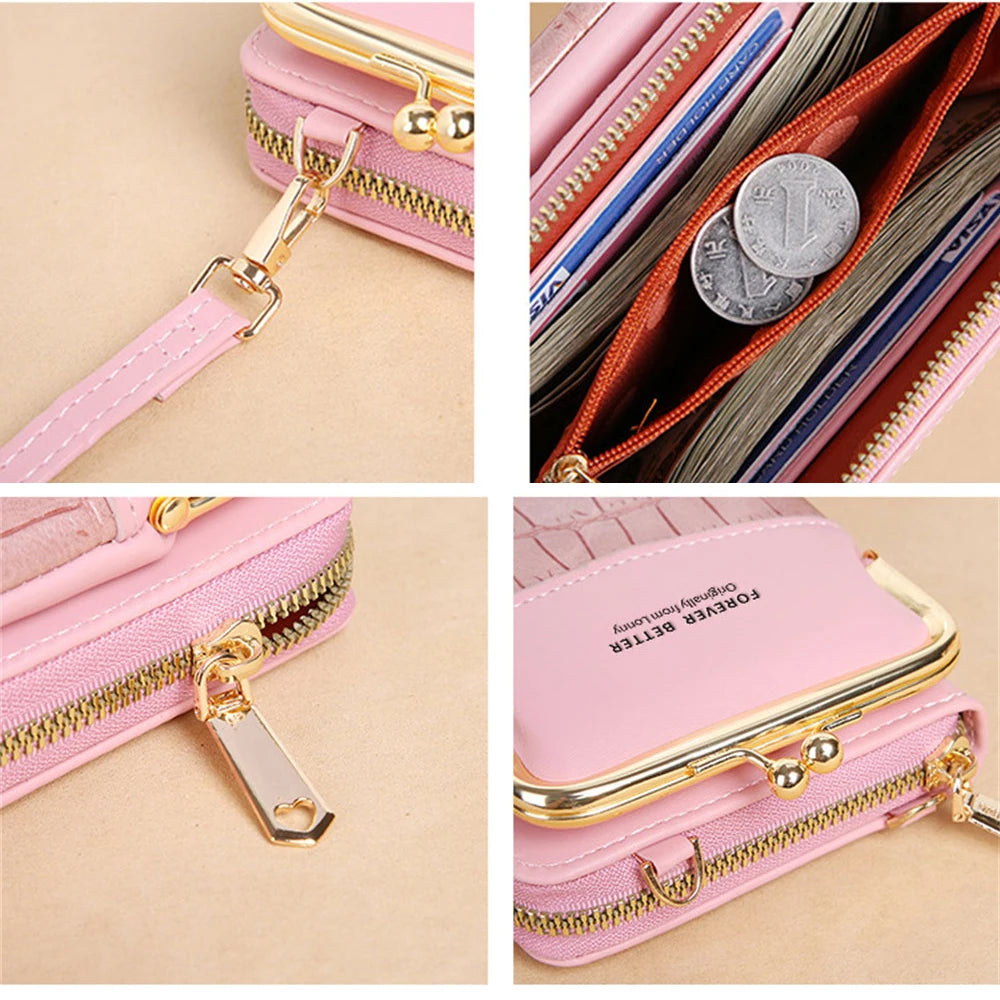 Women's Phone Purse Clutch Wallet Shoulder Messenger Bag