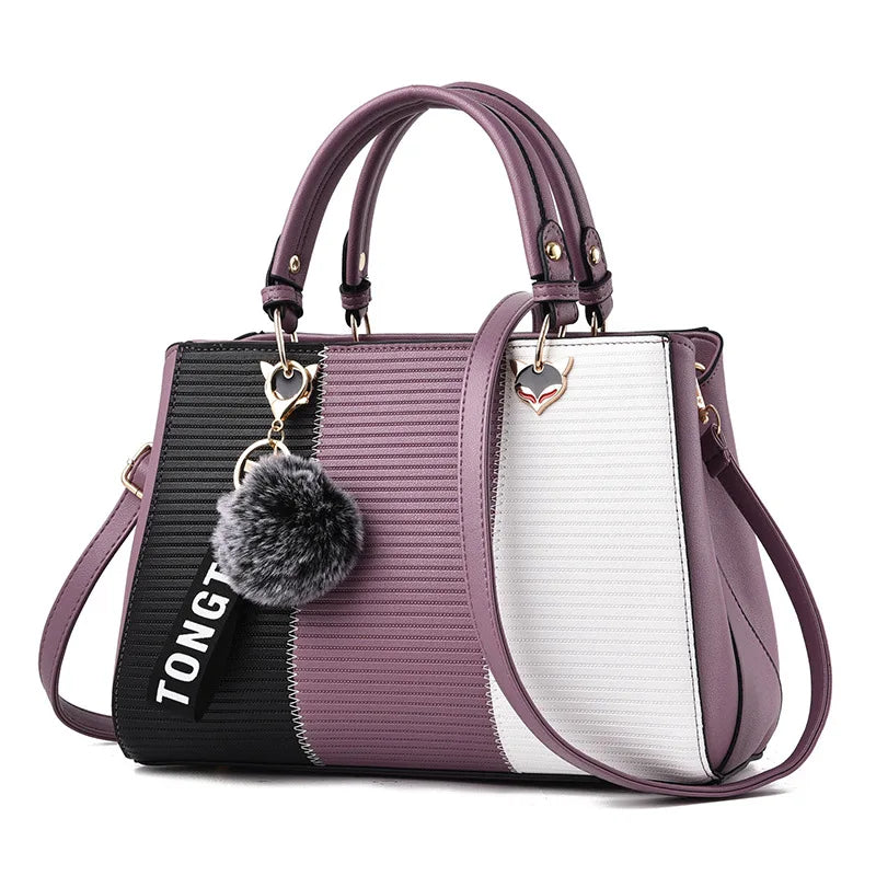 Women Hairball Sequined Party Handbag Ladies Messenger Crossbody Shoulder Bags
