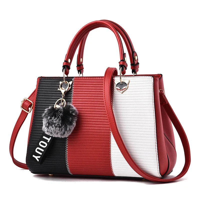 Women Hairball Sequined Party Handbag Ladies Messenger Crossbody Shoulder Bags