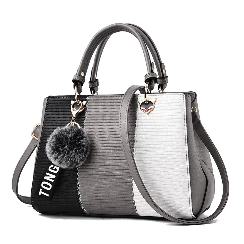 Women Hairball Sequined Party Handbag Ladies Messenger Crossbody Shoulder Bags