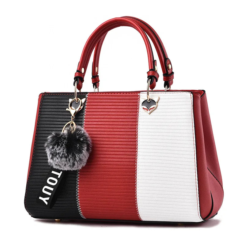 Women Hairball Sequined Party Handbag Ladies Messenger Crossbody Shoulder Bags