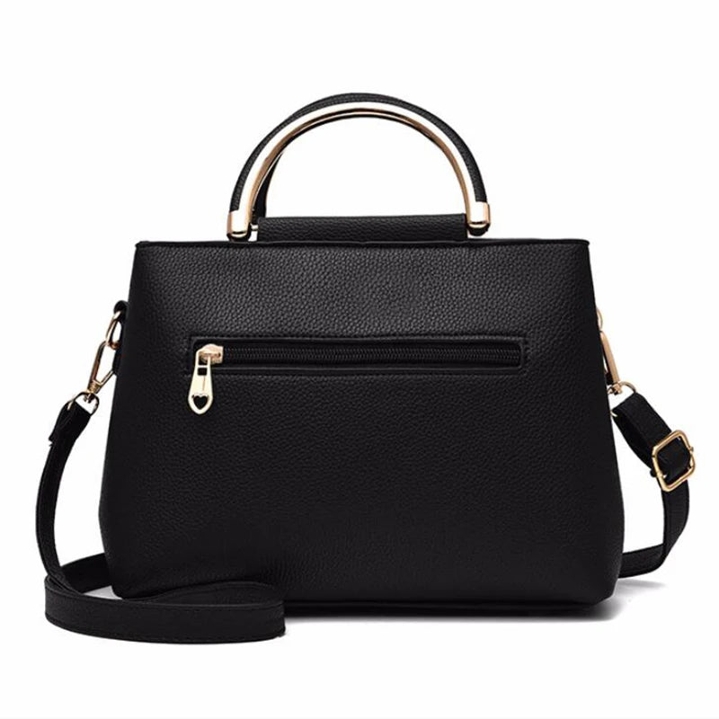 Women Saffiano Handbag Flowers Shoulder Messenger Bags Large Capacity