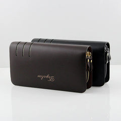 Vintage Long Clutch Men Wallet Plaid Purses Handbags Zipper Male Wallet