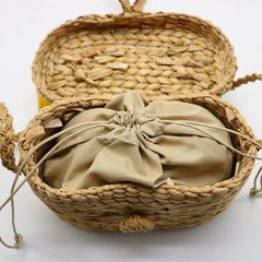 Calabash Scarf Straw Bag Women Messenger Hand Woven