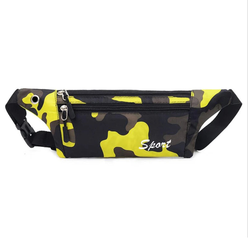 Dark Grain Camo Bum Bag Unisex Fanny Pack Waist Belt Pouch Pocket
