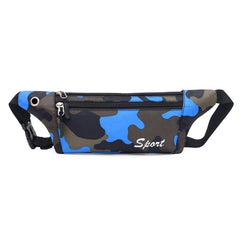 Dark Grain Camo Bum Bag Canvas Fanny Pack Waist Hip Belt Purse